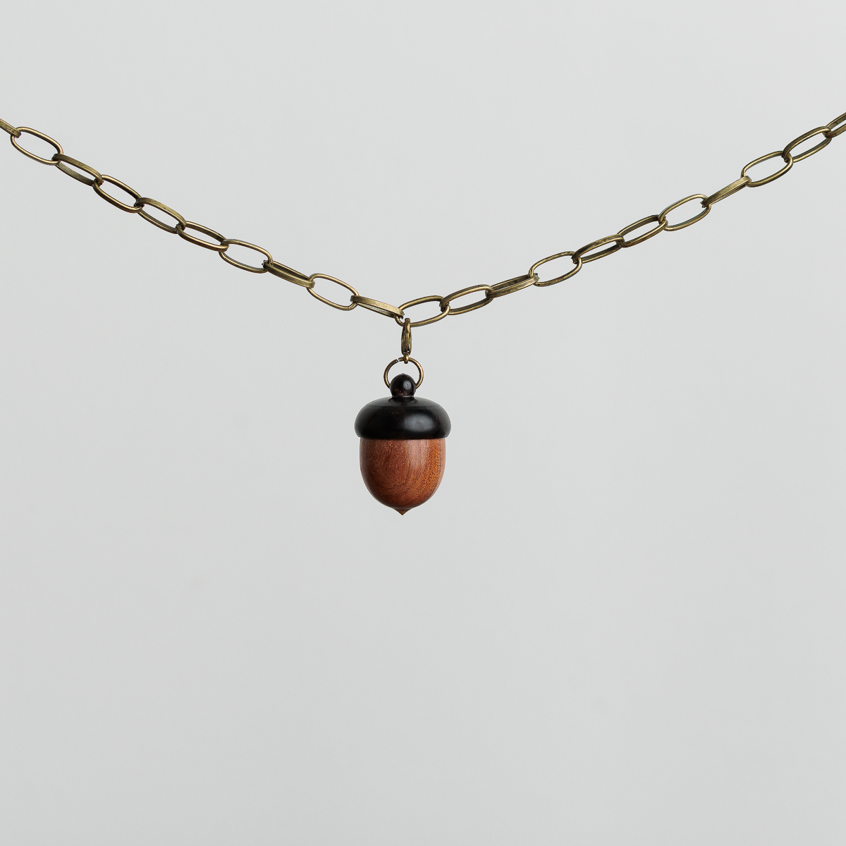 Wooden acorn charm for fantasy cosplay belts