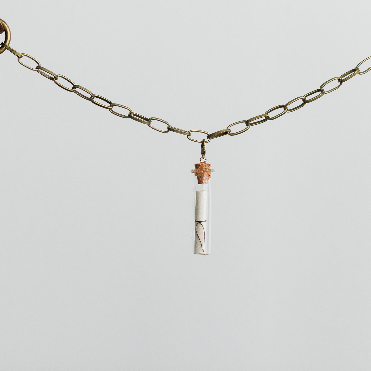 Message in a bottle charm for pirate renaissance outfit