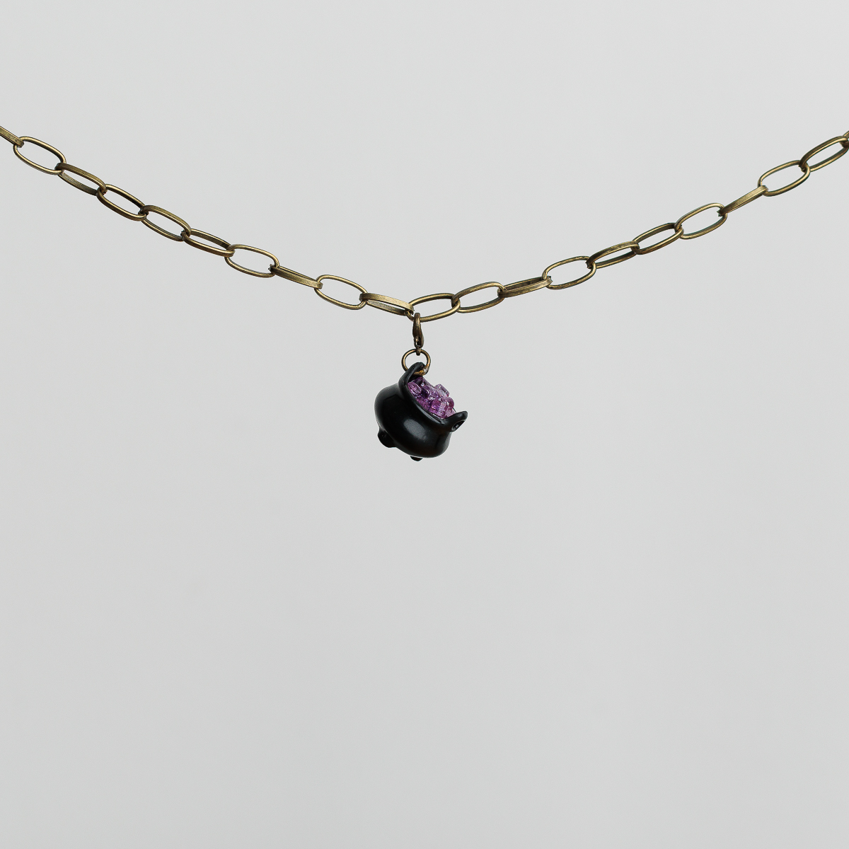 Witch's cauldron belt charm for Renaissance costume