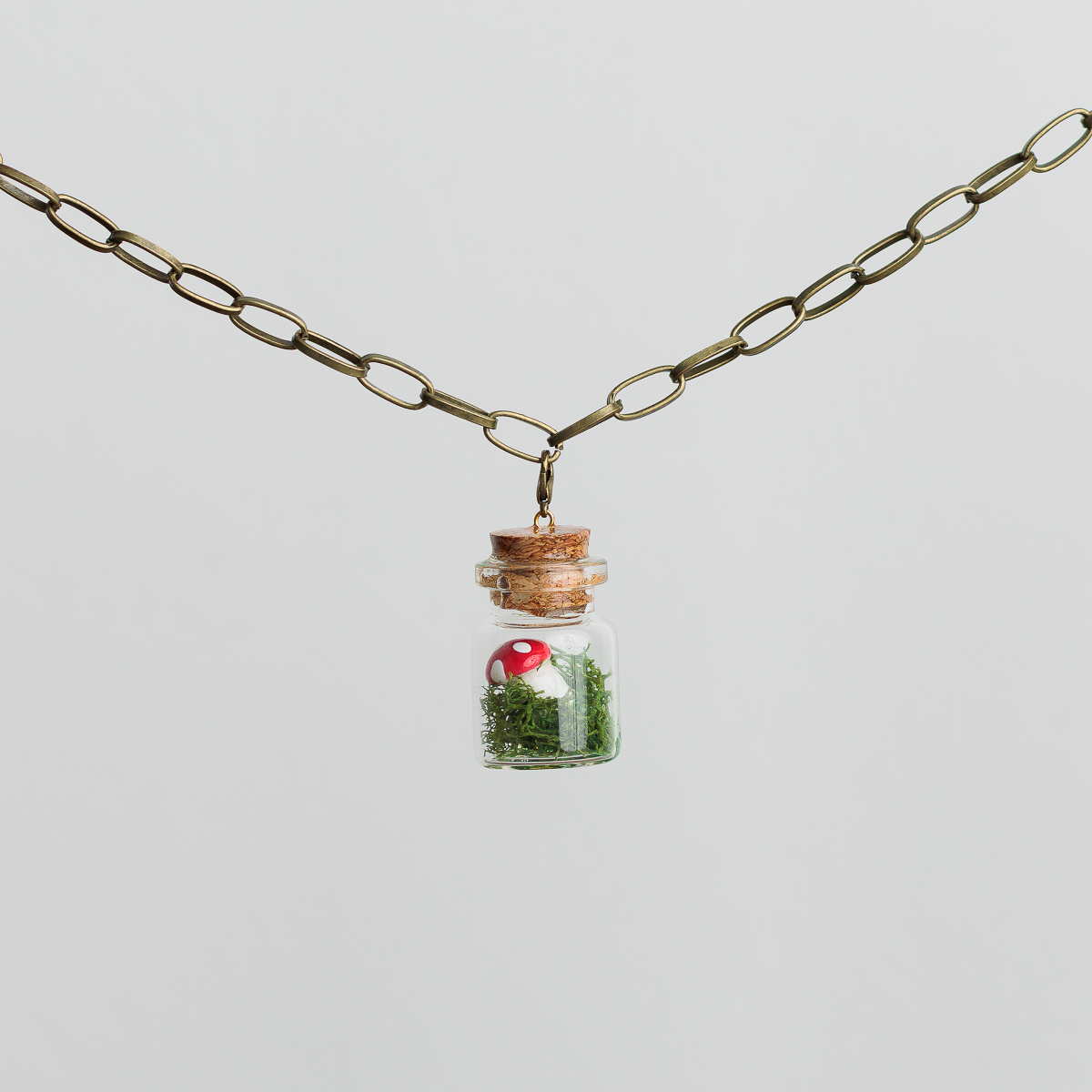 Mushrooms in a bottle for cottagecore Renaissance costume
