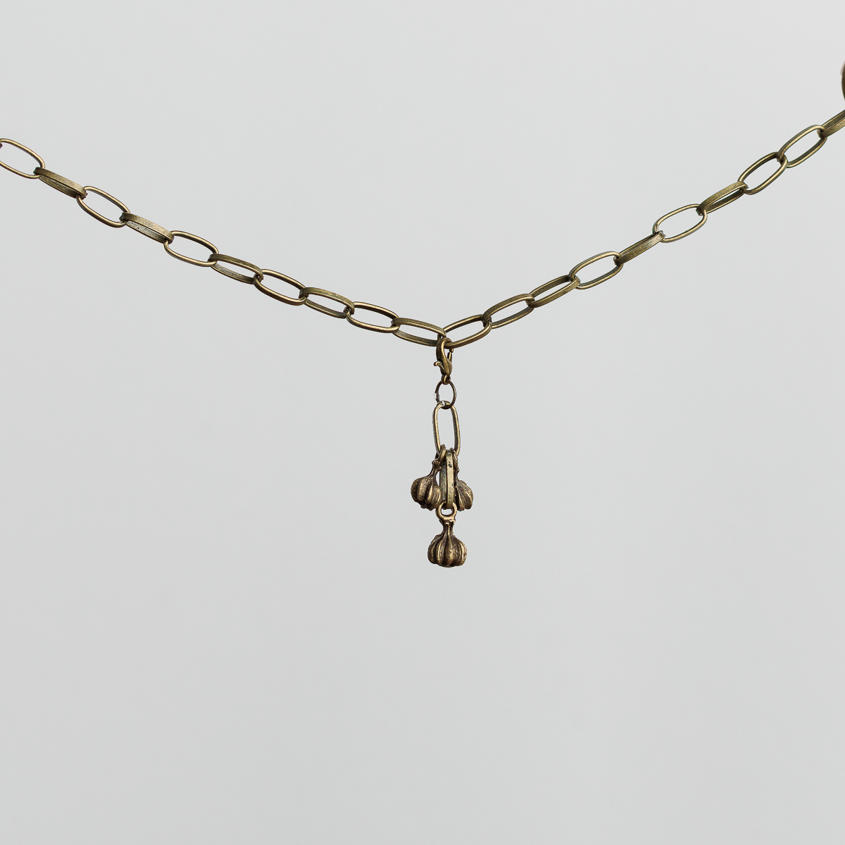 Renaissance belt charm made of garlic cloves