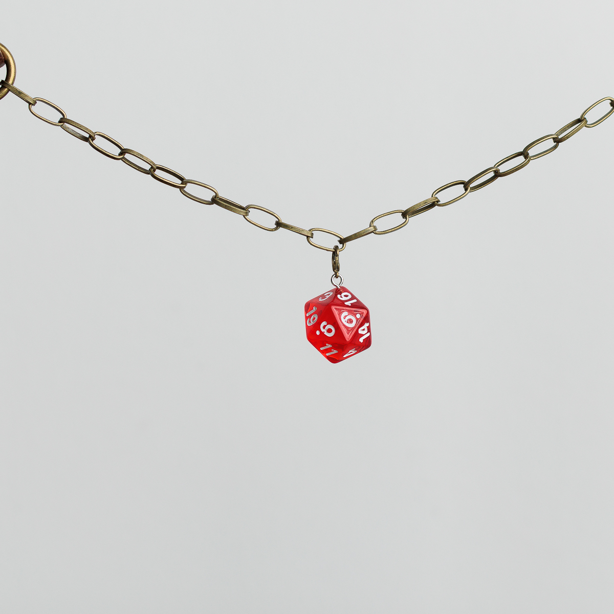 d20 dice charms for D&D fans