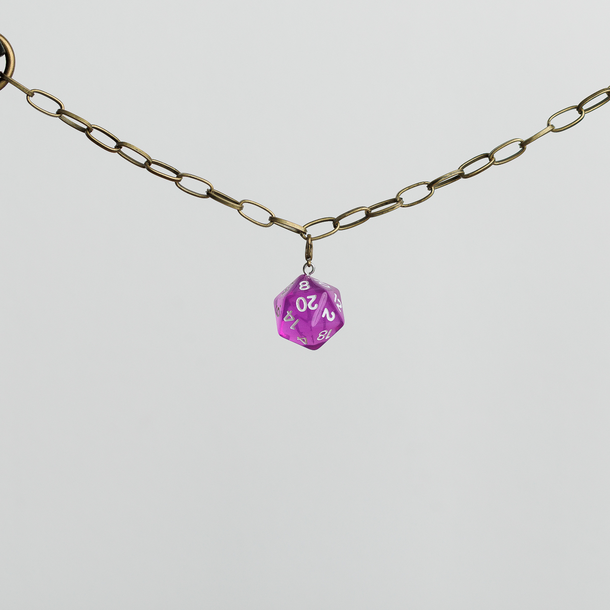 d20 dice charms for D&D fans