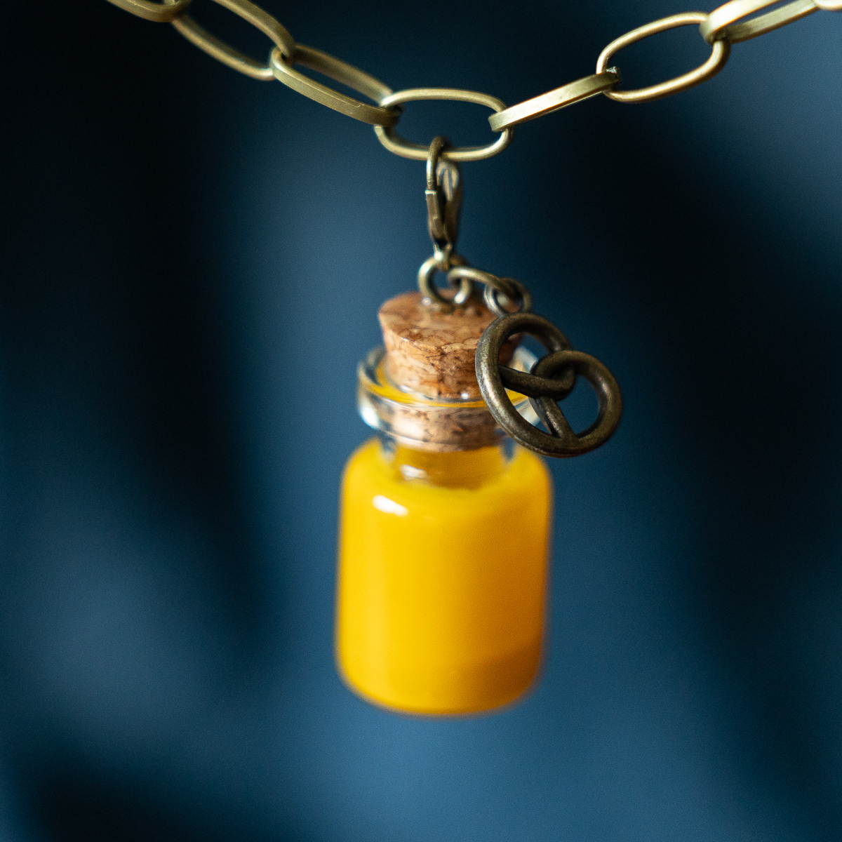 Mustard Bottle with Pretzel